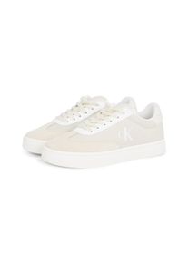 Damen Sneaker "CLASSIC CUPSOLE LOW MIX MG WN", Calvin Klein Jeans, Gr. 39, beige, Textil, Leder, Lederimitat, sportlich, Schuhe, Schnürschuh,