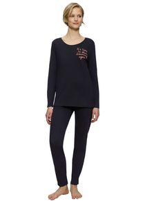 Triumph Damen Pyjama "Sets PK 03 LSL X", Gr. 38, schwarz, Jersey, Obermaterial: 100% Baumwolle, casual, Homewear-Sets, weich, langärmelig,