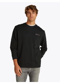 Tommy Jeans Herren Sweatshirt "TJM REG ENTRY GRAPHIC CREW EXT", schwarz, casual, Gr. L, Sweatware, Obermaterial: 100% Baumwolle, Sweatshirts, leicht