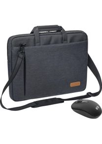 PEDEA Laptoptasche "ELEGANCE 39,6cm (15,6) + Maus", B/H/T: 31cm x 8cm x 40cm, grau, Taschen