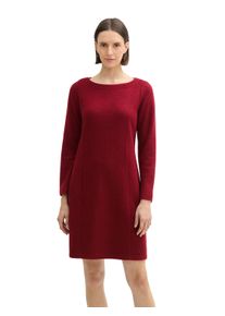 Tom Tailor Damen Strickkleid, rot, casual, Gr. 36, meliert, Strick, Obermaterial: 71% Polyester, 28% Viskose, 1% Elasthan, Kleider, in Strick-Optik