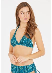 CRUZ Damen Triangel-Bikini-Top "Pozzuoli", blau, casual, Gr. 42, bedruckt, geblümt, mehrfarbig, 80% Polyamid, 20% Elasthan, Bikini-Oberteile, mit