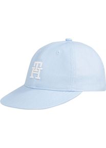 Tommy Hilfiger Baby Baseball Cap "TH SUMMER PREP CAP", blau, casual, Gr. S, unifarben, Canvas, Leinen, Caps, Logostickerei, Luftlöcher