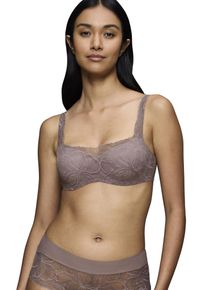 Triumph Damen Bügel-BH "Body Make-Up Illusion Lace Balconette", Gr. 75, grau, Microtouch, Spitze, Obermaterial: 51% Polyamid, 37% Polyester, 12%