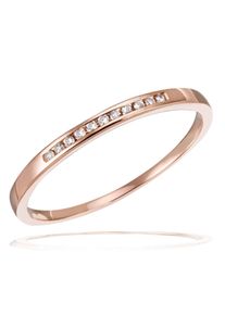 Goldmaid Damen Diamantring, 17, Rotgold 585, rosa, Rotgold 585, Fingerringe