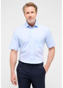Eterna Herren Kurzarmhemd "MODERN FIT", blau, Gr. 43, Popeline, 100% Baumwolle, Hemden, NON IRON (bügelfrei)