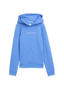 Tom Tailor Mädchen Kapuzensweatshirt, blau, casual, Gr. 164, Sweatware, Obermaterial: 100% Baumwolle, Sweatshirts, mit Logoprint auf der Brust