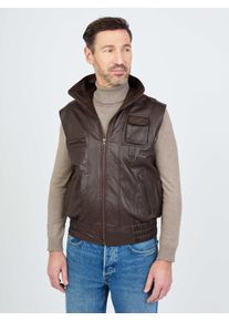 JCC Herren Lederweste "BigVest2", braun, Gr. 50, Obermaterial: 100% Leder Lamm, Westen