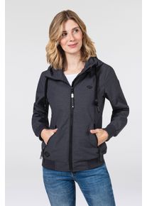 Ragwear Damen Funktionsjacke "NUGGIE OMBRE O", grau, casual, Gr. XXL, kontrastfarbene Details, unifarben, Web, Obermaterial: 100% Polyester. Futter: