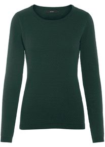 Véro Moda VERO MODA Damen Rundhalspullover "VMCARE STRUCTURE LS O-NECK BLOUSE", grün, feminin, Gr. S, unifarben, Strukturmuster, Strick, Obermaterial: 100%