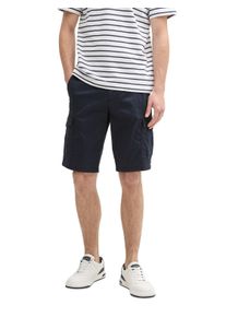 Tom Tailor Herren Cargoshortsnavy triangle print, casual, Gr. 31, unifarben, Web, Obermaterial: 98% Baumwolle, 2% Elasthan, Hosen, Sommerhose mit