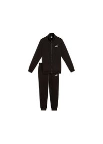Puma Herren Trainingsanzug "ESS SWEAT SUIT FL", schwarz, sportlich, Gr. L, bedruckt, Fleece, Obermaterial: 66% Baumwolle, 34% Polyester, Sportanzüge