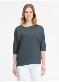 Ragwear Damen 3/4-Arm-Shirt "SHIMONA", blau, casual, Gr. XXL, unifarben, Jersey, Obermaterial: 50% Baumwolle, 50% Polyester, Shirts, mit