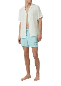 s.Oliver Herren Strandshortsturquise, casual, Gr. XXL, bedruckt, Obermaterial: 100% Polyester, Hosen, Sommerhose mit elastischem Bund