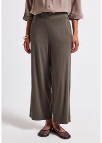 Street One Damen Stoffhose "Style EMEE"nomad braun, casual, Gr. 38, unifarben, Web, Obermaterial: 95% Viskose, 5% Elasthan, Hosen, Sommerhose