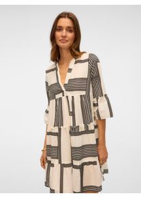 Véro Moda VERO MODA Damen Tunikakleid "VMDICTHE 3/4 TUNIC EXP"schwarz aop:louis, modisch, Gr. M, bedruckt, Web, Obermaterial: 100% Baumwolle, Kleider,
