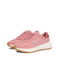 Tommy Jeans Damen Keilsneaker "TJW CLEATED RUNNER", Gr. 39, bunt, Veloursleder, Textil, sportlich, Schuhe, Freizeitschuh, Schnürschuh, Halbschuh mit