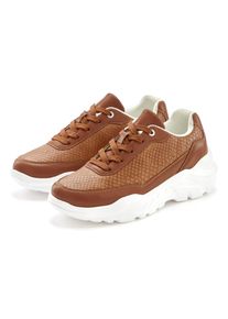 Lascana Damen Sneaker, Gr. 36, braun, Obermaterial: 100% Lederimitat. Futter: 100% Textilmaterial. Decksohle: 100% Textilmaterial. Laufsohle: 100%