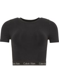 Damen T-Shirt "SHORT SLEEVE TOP", schwarz, casual, Gr. L, Calvin Klein Underwear, unifarben, Web, Obermaterial: 44% Elasthan, 33% Baumwolle, 23%