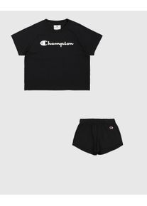 Champion Kinder Shirt & Shorts "ICONS", schwarz, sportlich, Gr. XXL, Obermaterial: 100% Baumwolle, KOB Set-Artikel, für Kinder