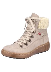 Rieker Damen Winterboots, Gr. 38, beige, Lederimitat, sportlich, Schuhe, mit herausnehmbarem Fußbett