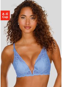Vivance Damen Schalen-BH "Mirabella", Gr. 75, blau, Microtouch, Obermaterial: 69% Polyamid, 21% Polyester, 10% Elasthan, feminin, BHs, mit extra