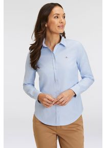 Gant Damen Langarmbluse "New Slim Stretch Oxford Blouse", blau, klassisch, Gr. 34, unifarben, Obermaterial: 97% Baumwolle, 3% Elasthan, Blusen, für