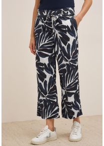 Cecil Damen Stoffhose "Style NEELE"urban dunkelblau, casual, Gr. M, bedruckt, Web, Obermaterial: 100% Baumwolle. Futter: 100% Baumwolle, Hosen,