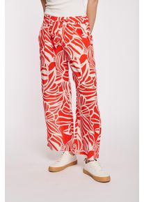 Haily's HAILY’S Damen Schlupfhose "3/4 V TR Ci44ra"7635 scarlet rot flower, feminin, Gr. XL, geblümt, Web, Obermaterial: 100% Viskose, Hosen, Sommerhose