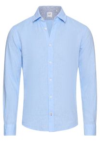 JOOP! JOOP JEANS Herren Langarmhemd "Hanson", blau, casual, Gr. XXL, Web, Obermaterial: 55% Leinen, 45% Baumwolle, Hemden, Leinen-Baumwollmix, feine