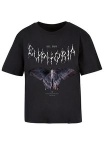MISS TEE Herren Kurzarmshirt "Miss Tee Damen Euphoria Tee", schwarz, casual, Gr. M, unifarben, 100% Baumwolle, Shirts
