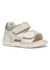 Geox Kinder Lauflernschuh "B SANDAL ZAPITO GIRL", Gr. 22, silber, Synthetik, elegant, Schuhe, Glitzersandale, Klettschuh, Babyschuh mit Metallic Druck