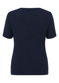 BETTY & CO BETTY & CO Damen Kurzarmshirt "Betty & Co Basic Shirt mit Rundhalsausschnitt", blau, Basic, Gr. XXL, Obermaterial: 95% Baumwolle, 5% Elasthan.,