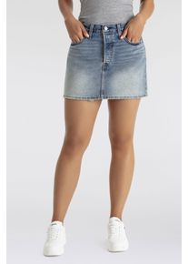 Levi's LEVI'S Damen Jeansrock "ICON SKIRT", blau, casual, Gr. 31, Denim/Jeans, Obermaterial: 100% Baumwolle, Röcke, mit Used-Effekten und ausgefransten