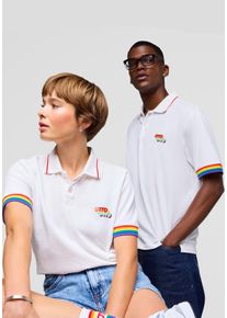 Damen Poloshirt "Otto-Diversity Shirt", bunt, modisch, Gr. S, Capelli New York, unifarben mit Farbeinsatz, Web, Obermaterial: 100% Baumwolle, Shirts,
