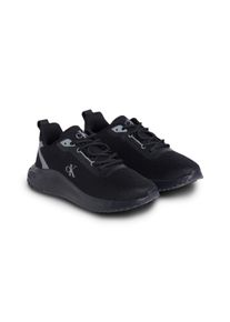 Damen Sneaker "EVA RUNNER L-UP MIX MESH LOGO CK", Calvin Klein Jeans, Gr. 36, schwarz, Textil, kontrastfarbene Details, sportlich, Schuhe,