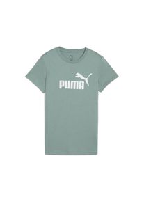 Puma Damen T-Shirt "ESS NO. 1 LOGO TEE (S)", grün, sportlich, Gr. M, bedruckt, Jersey, Obermaterial: 100% Baumwolle, Shirts