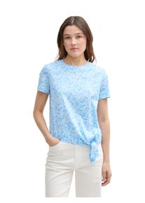 Damen T-Shirtsmall flower print, modisch, Gr. M, Tom Tailor Denim, bedruckt, Single Jersey, Obermaterial: 100% Baumwolle, Shirts, mit Minimalprint