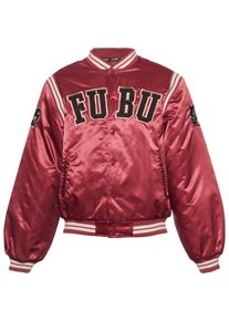 Fubu Herren Collegejacke "Fubu Herren FM233-001-2 Fubu College Satin Varsity Jacket", rot, casual, Gr. XL, mehrfarbig, 70% Polyester, 30% Wolle,