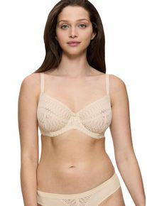 Triumph Damen Bügel-BH "Aura Spotlight W", Gr. 80, beige, Microtouch, Spitze, Obermaterial: 81% Polyamid, 14% Elasthan, 5% Polyester, elegant, BHs,
