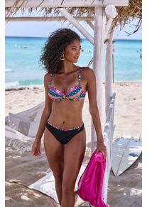 Buffalo Damen Bügel-Bikini, pink, Gr. 38, bedruckt, Polyester, Bikini-Sets, mit farbenfrohen Design