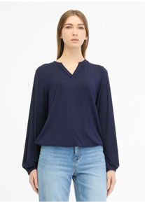 Ragwear Damen Blusenshirt "SANTICA", schwarz, casual, Gr. M, unifarben, Jersey, Obermaterial: 95% Viskose, 5% Elasthan, Shirts, mit schmalem
