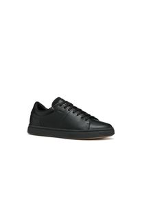 Geox Herren Sneaker "U BALTMOORE", Gr. 39, schwarz, Leder, Textil, Synthetik, modisch, Schuhe, Schnürschuh im Monochrome Look