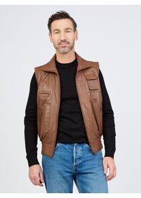 JCC Herren Lederweste "BigVest2", braun, Gr. 48, Obermaterial: 100% Leder Lamm, Westen