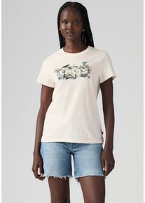 Levi's LEVI'S Damen T-Shirt "LSE THE PERFECT TEE", beige, casual, Gr. M, bedruckt, Jersey, Obermaterial: 100% Baumwolle, Shirts