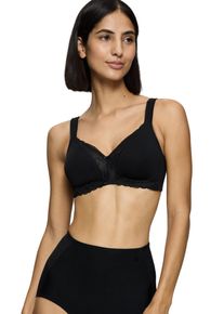 Triumph Damen Bügelloser BH "Modern Lace+Cotton N", Gr. 90, schwarz, Microtouch, Spitze, Obermaterial: 50% Polyamid, 30% Baumwolle, 20% Elasthan,