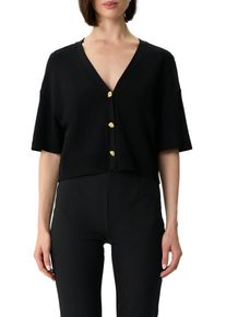 comma, COMMA Damen Cardigan, schwarz, casual, Gr. 34, unifarben, Strick, Obermaterial: 55% Viskose, 45% Polyamid, Strickjacken, mit V-Ausschnitt und