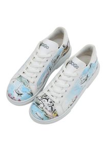 DOGO Damen Sneaker "Ace Low-Top Sneaker Best Of Tweety And Sylvester Damen Sneaker", Gr. 37, blau, Lederimitat, casual, Schuhe, Vegan