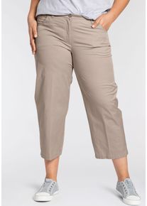 KjBRAND Damen 7/8-Hose "Babsie: bequemer Oberschenkel", beige, Gr. 48, unifarben, Web, Obermaterial: 98% Baumwolle, 2% Elasthan, Hosen, Sommerlich,