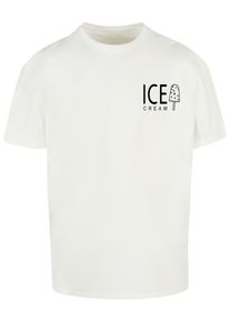 Merchcode Herren T-Shirt "Merchcode Ice Cream Oversized T-shirt", weiß, casual, Gr. S, bedruckt, 100% Baumwolle, Shirts